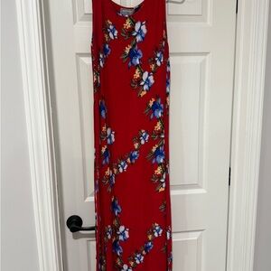 Jane Ashley Red Floral Maxi Dress